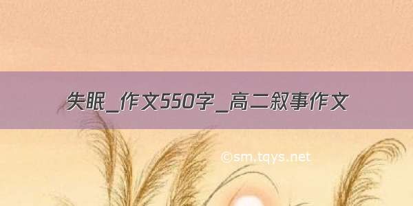 失眠_作文550字_高二叙事作文