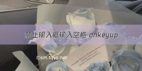 禁止输入框输入空格 onkeyup