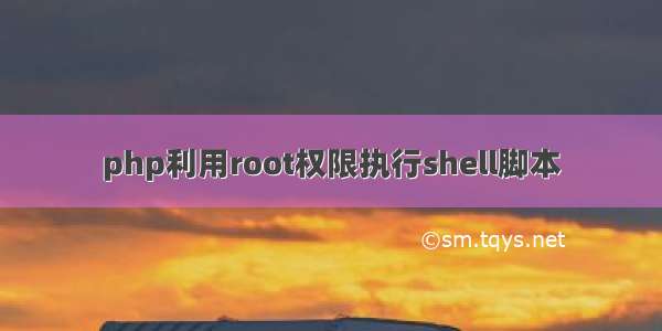 php利用root权限执行shell脚本