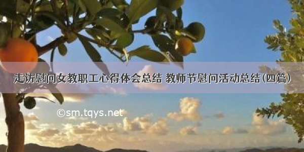 走访慰问女教职工心得体会总结 教师节慰问活动总结(四篇)