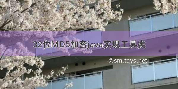 32位MD5加密java实现工具类