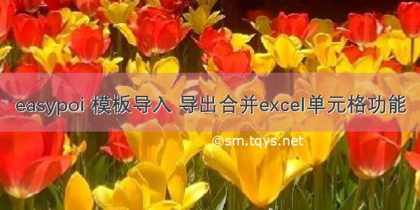 easypoi 模板导入 导出合并excel单元格功能