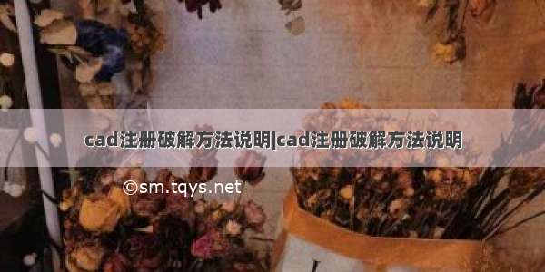 cad注册破解方法说明|cad注册破解方法说明