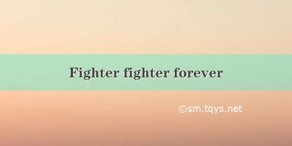 Fighter fighter forever