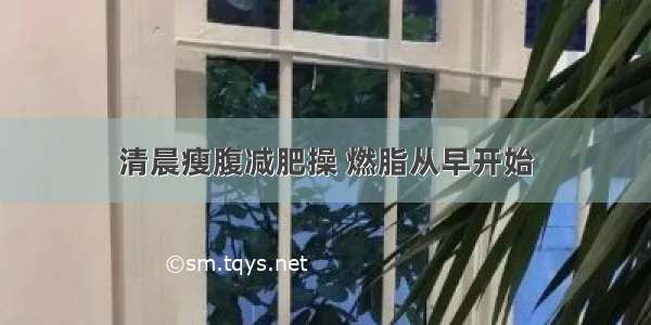 清晨瘦腹减肥操 燃脂从早开始