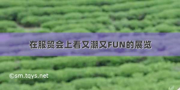 在服贸会上看又潮又FUN的展览