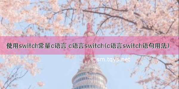 使用switch常量c语言 c语言switch(c语言switch语句用法)