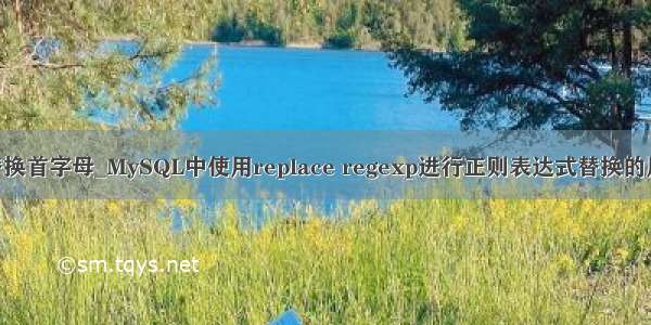 mysql替换首字母_MySQL中使用replace regexp进行正则表达式替换的用法分析