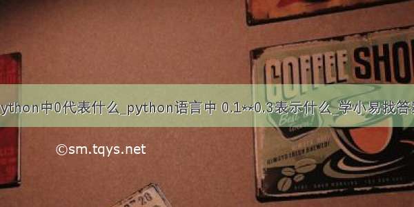 python中0代表什么_python语言中 0.1**0.3表示什么_学小易找答案
