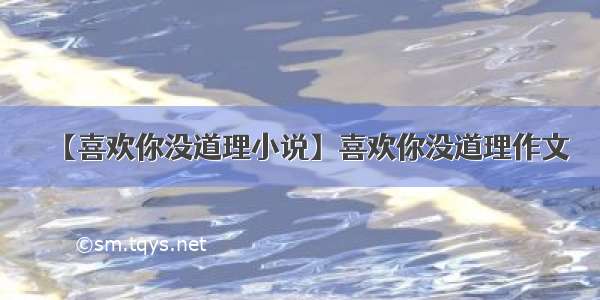 【喜欢你没道理小说】喜欢你没道理作文