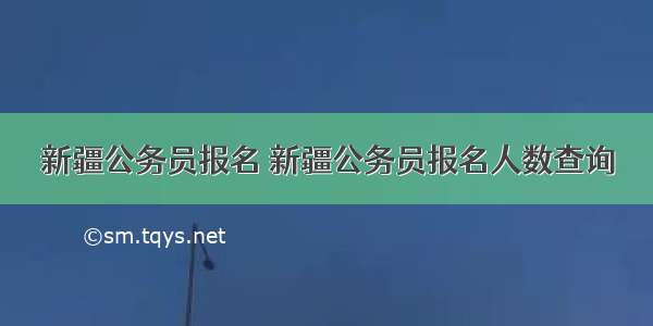 新疆公务员报名 新疆公务员报名人数查询