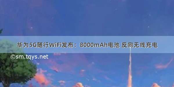 华为5G随行WiFi发布：8000mAh电池 反向无线充电