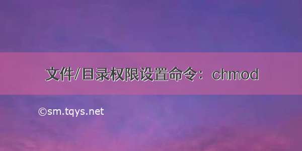 文件/目录权限设置命令：chmod