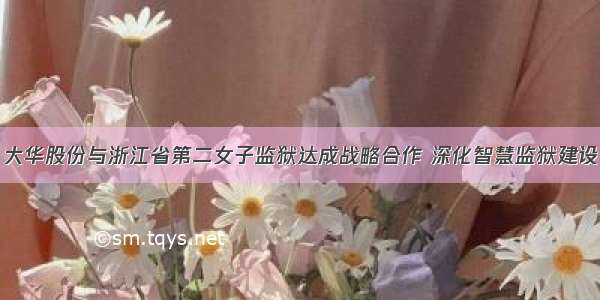 大华股份与浙江省第二女子监狱达成战略合作 深化智慧监狱建设