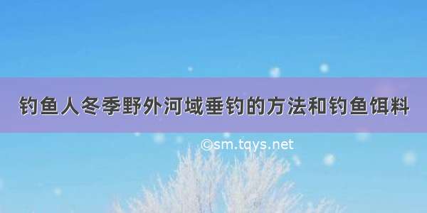 钓鱼人冬季野外河域垂钓的方法和钓鱼饵料