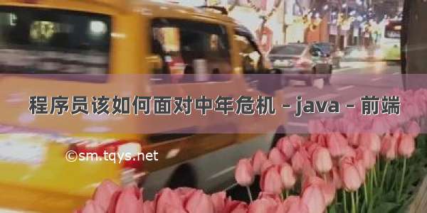 程序员该如何面对中年危机 – java – 前端