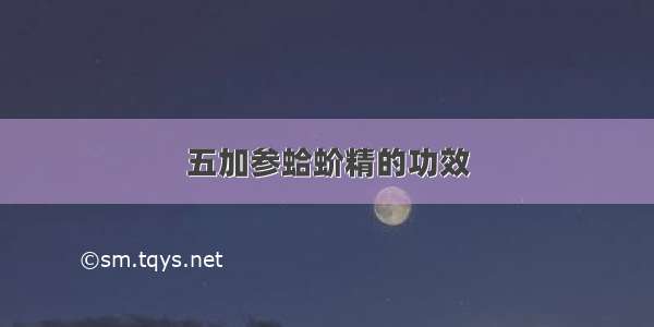 五加参蛤蚧精的功效