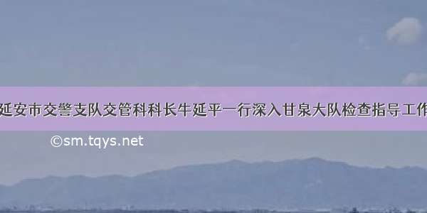 延安市交警支队交管科科长牛延平一行深入甘泉大队检查指导工作