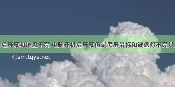 计算机开机后屏幕和键盘不亮 电脑开机后屏幕仍是黑屏鼠标和键盘灯不亮是为什么??...