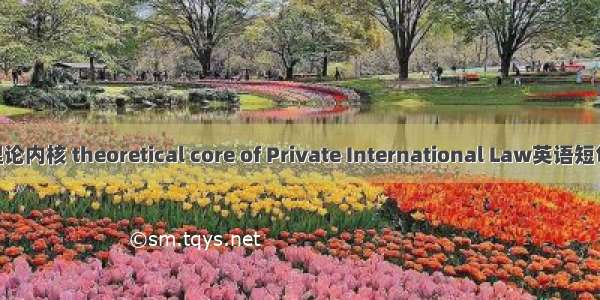 国际私法理论内核 theoretical core of Private International Law英语短句 例句大全