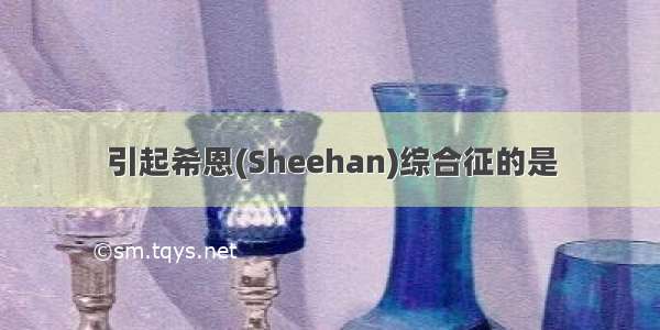 引起希恩(Sheehan)综合征的是