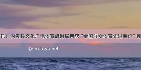 喜讯！内黄县文化广电体育旅游局荣获“全国群众体育先进单位”称号