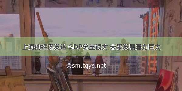 上海的经济发达 GDP总量很大 未来发展潜力巨大