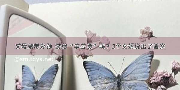 丈母娘带外孙 该给“辛苦费”吗？3个女婿说出了答案