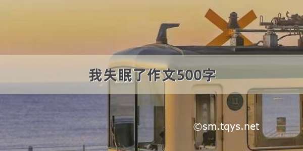 我失眠了作文500字