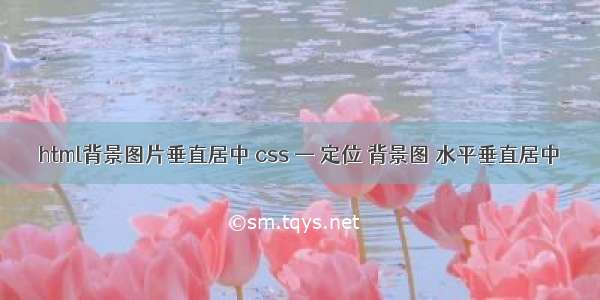 html背景图片垂直居中 css — 定位 背景图 水平垂直居中