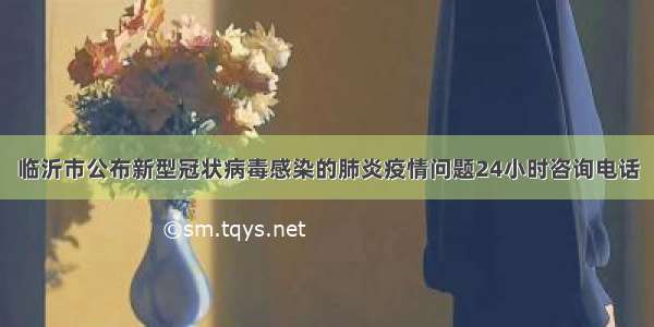 临沂市公布新型冠状病毒感染的肺炎疫情问题24小时咨询电话