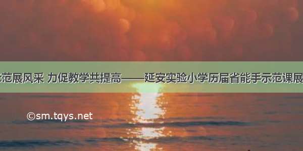 能手示范展风采 力促教学共提高——延安实验小学历届省能手示范课展示活动