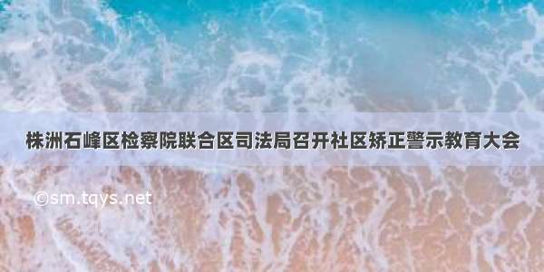 株洲石峰区检察院联合区司法局召开社区矫正警示教育大会