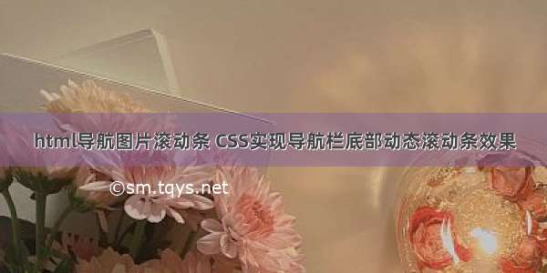 html导航图片滚动条 CSS实现导航栏底部动态滚动条效果