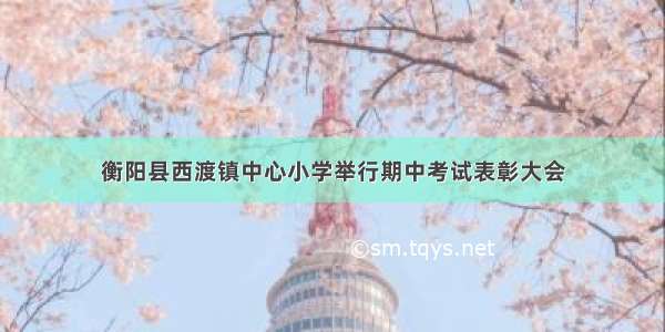 衡阳县西渡镇中心小学举行期中考试表彰大会