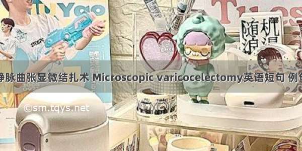 精索静脉曲张显微结扎术 Microscopic varicocelectomy英语短句 例句大全