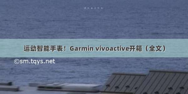 运动智能手表！Garmin vivoactive开箱（全文）