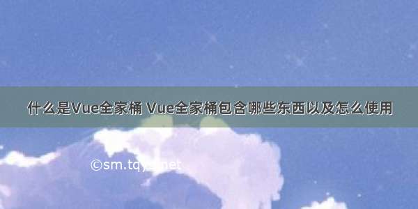 什么是Vue全家桶 Vue全家桶包含哪些东西以及怎么使用