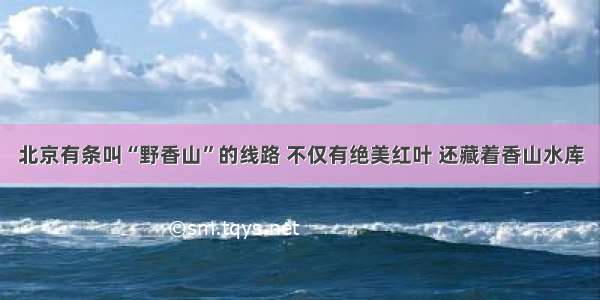 北京有条叫“野香山”的线路 不仅有绝美红叶 还藏着香山水库