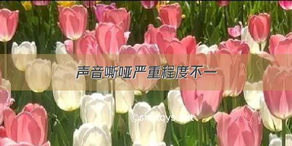 声音嘶哑严重程度不一