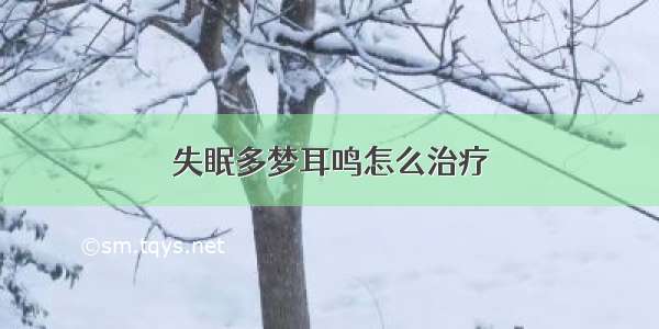 失眠多梦耳鸣怎么治疗