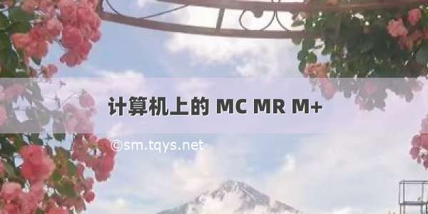 计算机上的 MC MR M+
