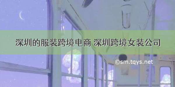 深圳的服装跨境电商 深圳跨境女装公司