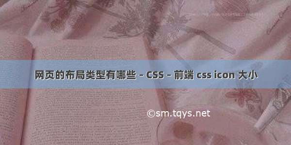 网页的布局类型有哪些 – CSS – 前端 css icon 大小