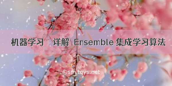 ＜机器学习＞＜详解＞Ensemble 集成学习算法