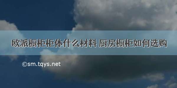 欧派橱柜柜体什么材料 厨房橱柜如何选购