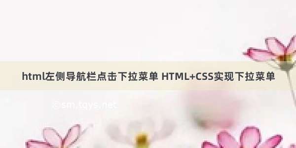 html左侧导航栏点击下拉菜单 HTML+CSS实现下拉菜单