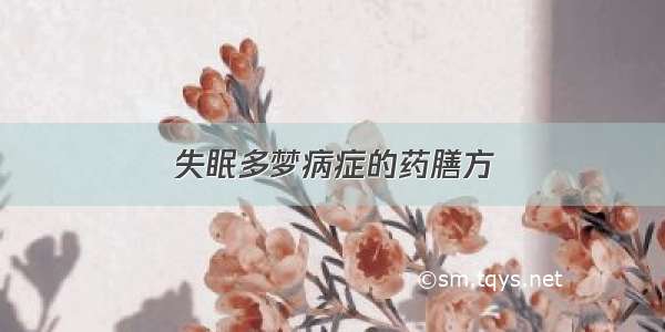 失眠多梦病症的药膳方