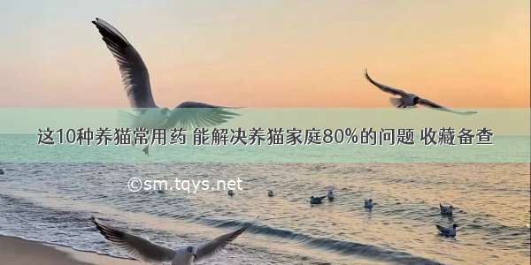 这10种养猫常用药 能解决养猫家庭80%的问题 收藏备查