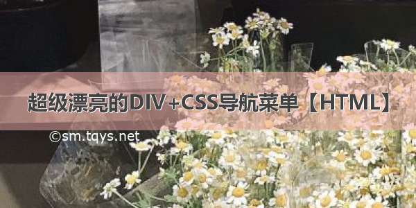 超级漂亮的DIV+CSS导航菜单【HTML】